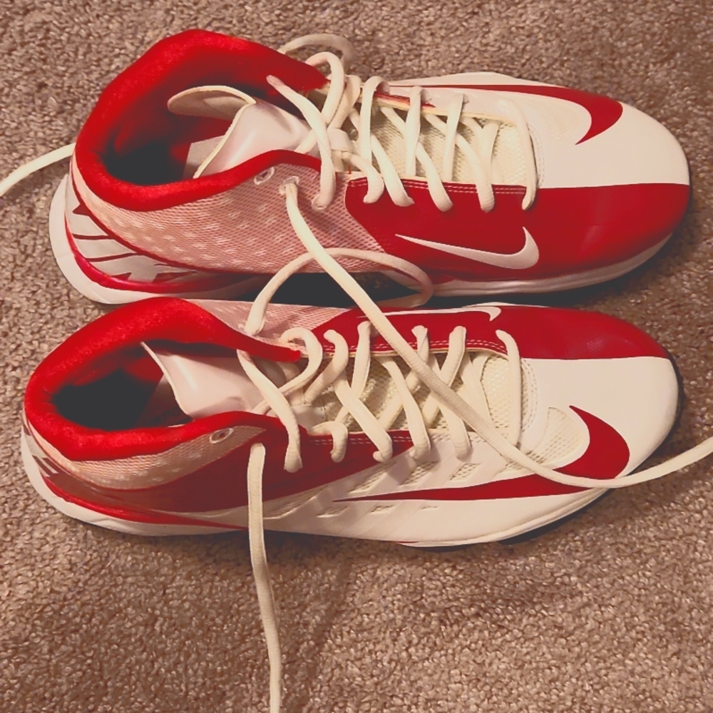 Nike Vapor pro 3/4 football shoes Red and White